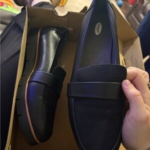 Dr. Scholl's Black Textured Slip-On Shoes